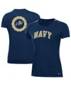 Under Armour Navy Navy Midshipmen Essentials 2-hit Performance T-shirt In Blue