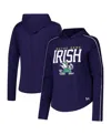 Under Armour Women's Navy Notre Dame Fighting Irish Gameday Knockout Long Sleeve Hooded T-shirt In Navy