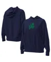 Under Armour Women's Navy Notre Dame Fighting Irish Leprechaun Icon Fleece Pullover Hoodie In Blue