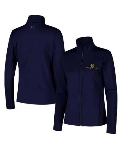 Under Armour Women's Navy Notre Dame Fighting Irish Sweat-wicking Soft Motion Full-zip Jacket