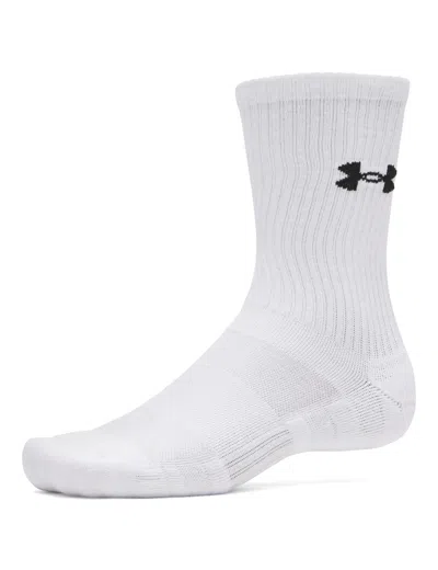 Under Armour Women's Performance Cotton 3-pack Crew Socks In White