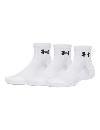 Under Armour Women's Performance Cotton 3-pack Quarter Socks In White