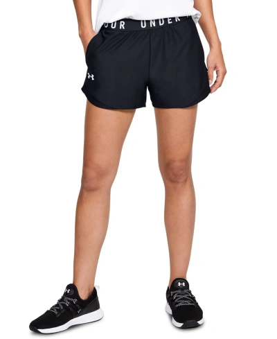 Under Armour Women's Play Up Shorts In Black,black,white