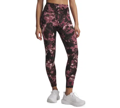 Under Armour Women's Printed Motion Ankle Leggings In Black