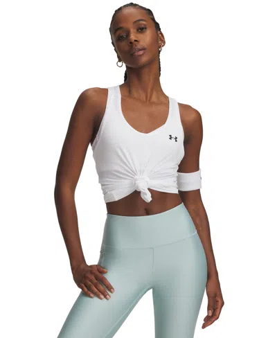 Under Armour Women's Pull-on Racer Sleeveless Tank Top In White