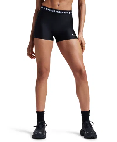 Under Armour Women's Pull-on Shorty Shorts In Ultimate Black,white