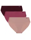 Under Armour Women's Pure Stretch 3-pack No Show Bikini In Pink