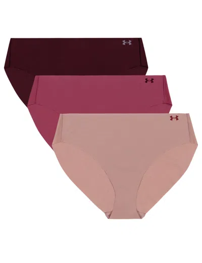 UNDER ARMOUR WOMEN'S PURE STRETCH 3-PACK NO SHOW BIKINI