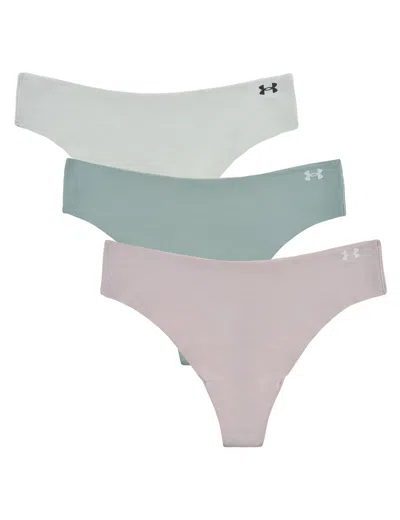 Under Armour Women's Pure Stretch 3-pack No Show Thong In Multi