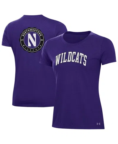 Under Armour Women's Purple Northwestern Wildcats Essentials 2-hit Performance T-shirt