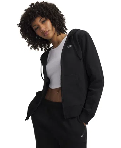 Under Armour Women's Rival Fleece Full-zip Jacket In Black