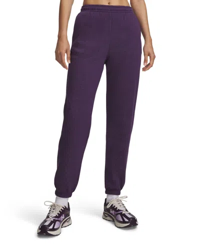 Under Armour Women's Rival Fleece Gym Pants In Purple