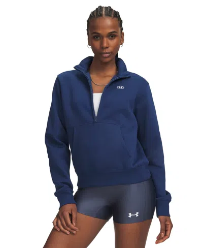 Under Armour Women's Rival Fleece Half-zip Sweatshirt In Blue