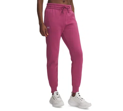 Under Armour Women's Rival Fleece Joggers In Burgundy
