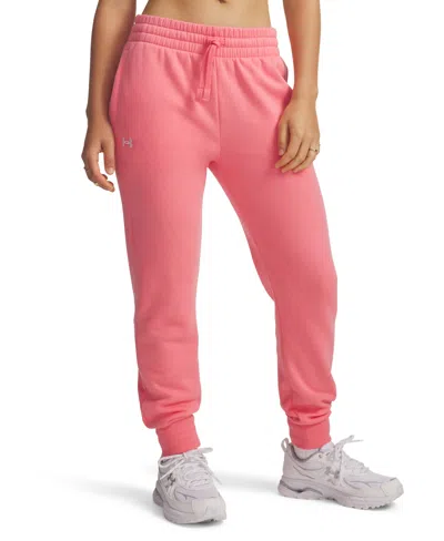 Under Armour Women's Rival Fleece Joggers In Pink