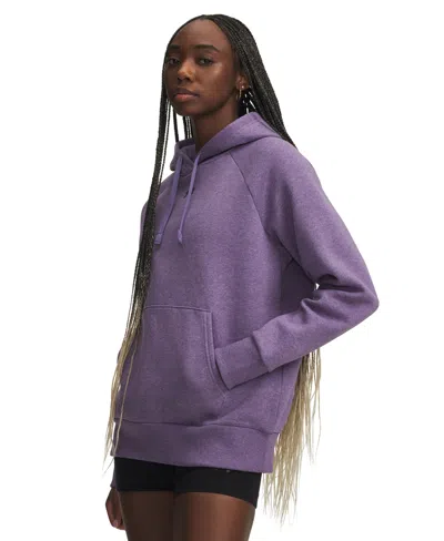 Under Armour Women's Rival Fleece Long-sleeve Hoodie In Purple