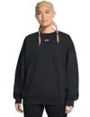 Under Armour Women's Rival Fleece Oversized Crew In Black