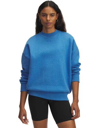 Under Armour Women's Rival Fleece Oversized Crew In Blue