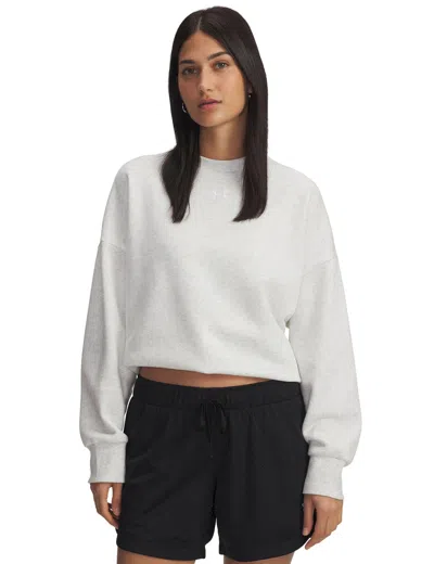 Under Armour Women's Rival Fleece Oversized Crew In Gray