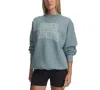 Under Armour Women's Rival Fleece Oversized Varsity Sweatshirt In Green