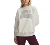 Under Armour Women's Rival Fleece Oversized Varsity Sweatshirt In White