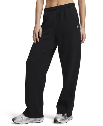 Under Armour Women's Rival Fleece Straight-leg Training Pants In Black