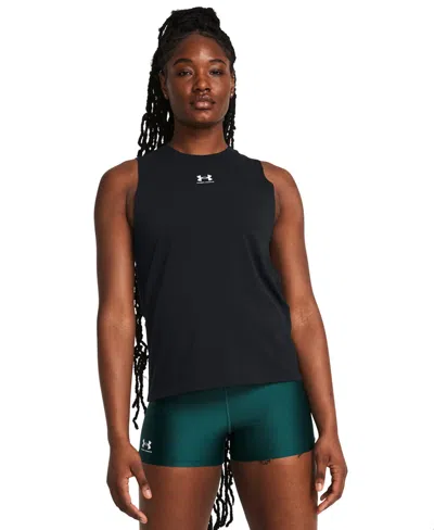 Under Armour Women's Rival Muscle Sleeveless Tank Top In Black