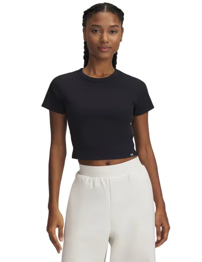 Under Armour Women's Rival Rib Baby T-shirt In Black