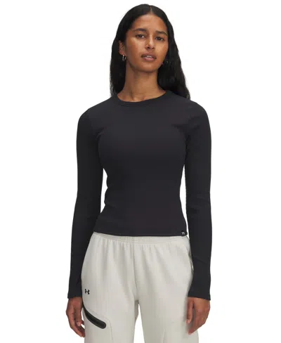 Under Armour Women's Rival Rib Long Sleeve Top In Black