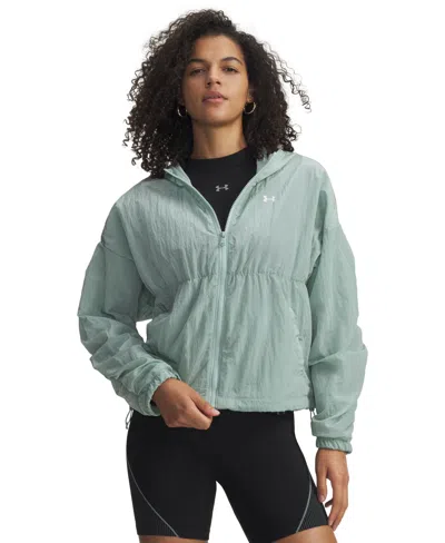 Under Armour Women's Rival Woven Bungee Full-zip Jacket In Green