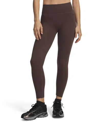 Under Armour Women's Seamless Ankle-length Leggings In Peppercorn,black