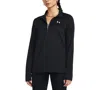 Under Armour Women's Solid Tech Half-zip Logo Top In Black,white