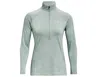 Under Armour Women's Tech Half Zip - Twist Shirt In Opal Green / White / Metallic Silver In Multi