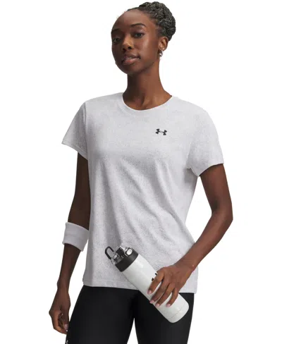 Under Armour Women's Tech Pixelate Short-sleeve Top In White
