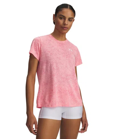 Under Armour Women's Tech Pixelate Short-sleeve Top In Pink