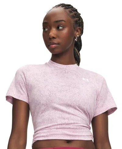 Under Armour Women's Tech Pixelate Short-sleeve Top In Pink