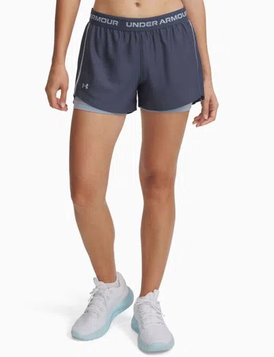 Under Armour Women's Tech Play Up 2-in-1 Shorts In Blue