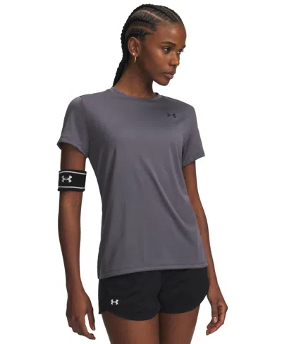 Under Armour Women's Tech Short-sleeve Crew Neck Top In Purple