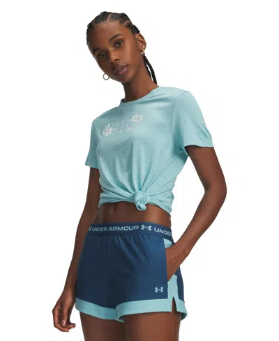 Under Armour Women's Tech Twist Graphic Crew Neck Top In Blue