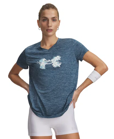 Under Armour Women's Tech Twist Graphic Short-sleeve Top In Blue