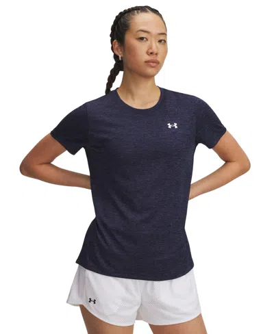 Under Armour Women's Tech Twist Short-sleeve Top In Blue