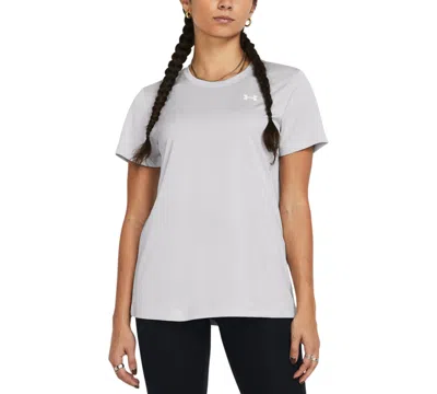 Under Armour Women's Tech Twist Short-sleeve Top In Halo Gray