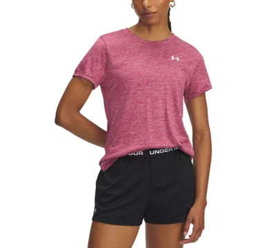 Under Armour Women's Tech Twist Short-sleeve Top In Pink