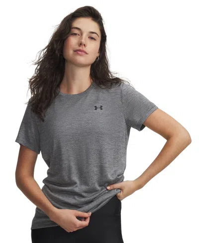 Under Armour Women's Tech Twist Short-sleeve Top In Gray