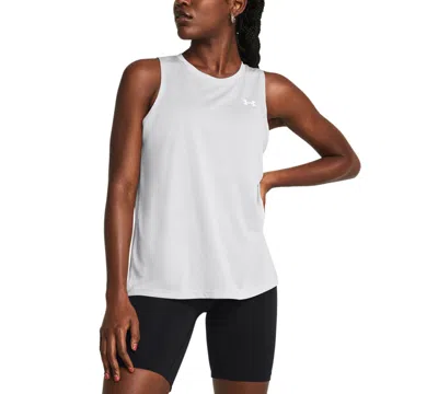 Under Armour Women's Tech Twist Tank In Halo Gray,white