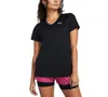Under Armour Women's Tech V-neck Short-sleeve Top In Black
