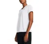 Under Armour Velocity Solid V-neck T-shirt In White,black