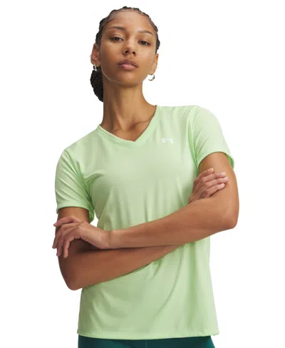 Under Armour Women's Tech V-neck Short-sleeve Top In Green