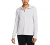 Under Armour Women's Twist Tech Quarter-zip Logo Top In Halo Gray,white