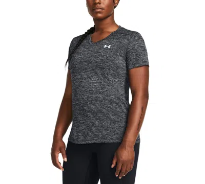 Under Armour Women's Twist Tech V-neck Short-sleeve Top In Black